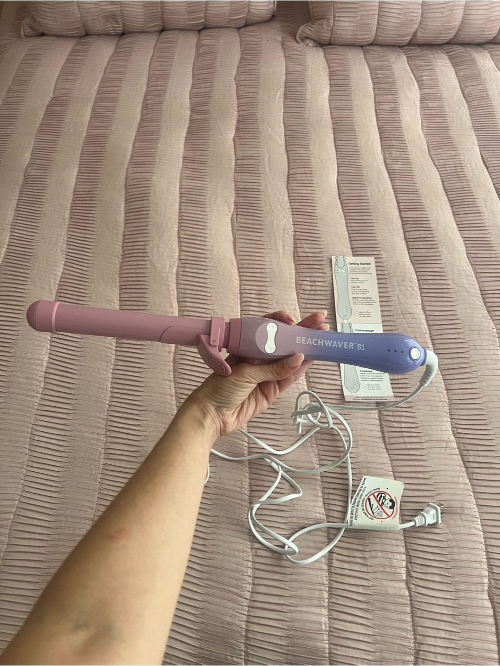 Beachwaver B1 Curling Wand in Pink & Lavender